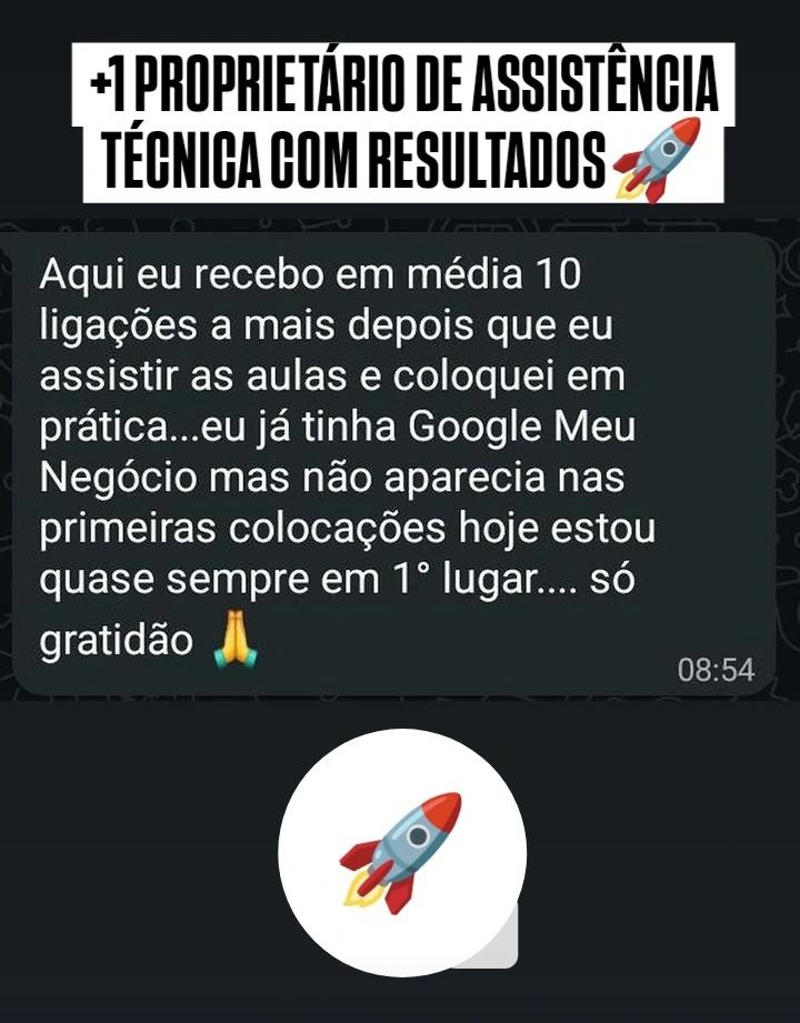 Depoimento 2 de cliente do treinamento Assistência Técnica no Topo do Google