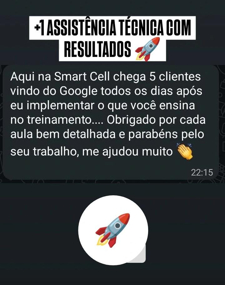 Depoimento 3 de cliente do treinamento Assistência Técnica no Topo do Google